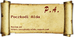 Poczkodi Alda névjegykártya